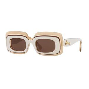 NEW LOEWE SUNGLASSES WOMEN IVORY EYEWEAR LOEWE LW40139U 25E